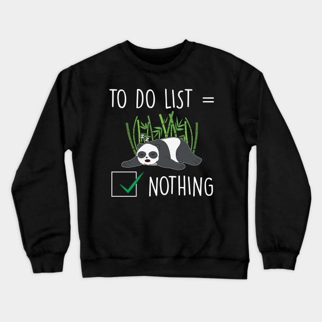 Slothful Panda lazy panda Crewneck Sweatshirt by Work Memes